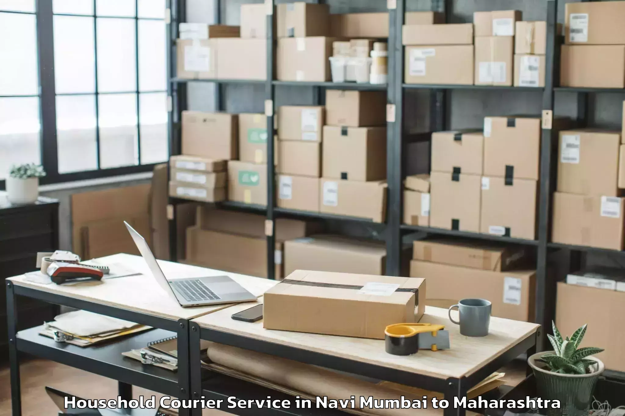 Top Navi Mumbai to Sangamner Household Courier Available